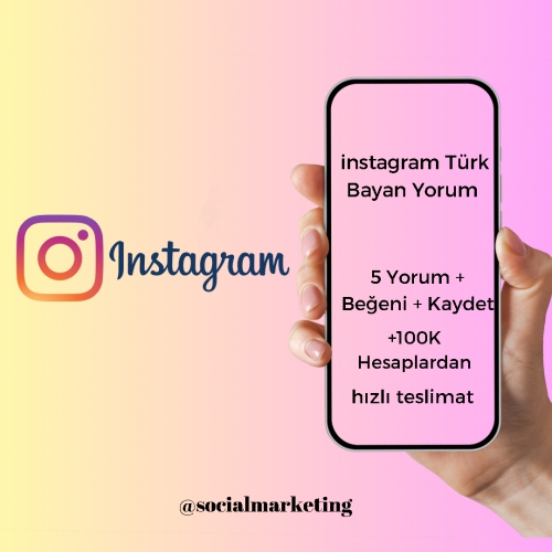  instagram Türk Bayan Yorum  +100K Hesaplardan  5 Yorum + Beğeni + Kaydet